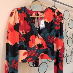 Dressy and fun Express top with open back (NWT)